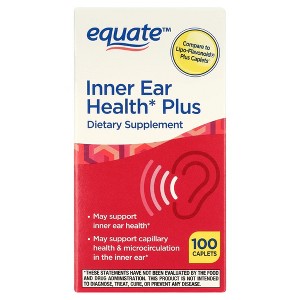 Equate Inner Ear Health Plus Caplets Dietary Supplement, 100 Count - 1 of 4