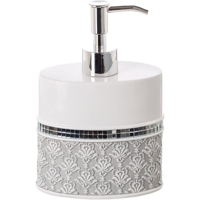 Creative Scents Mirror Damask White Lotion Dispenser, 1 of 6