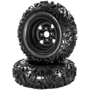 2-Pack 25x10-12 ATV/UTV Tire & Wheel Set, 6-Ply All-Terrain, 4x156 Bolt Pattern, 4+3 Offset, Reinforced Sidewalls for Mud/Trails - 1 of 4