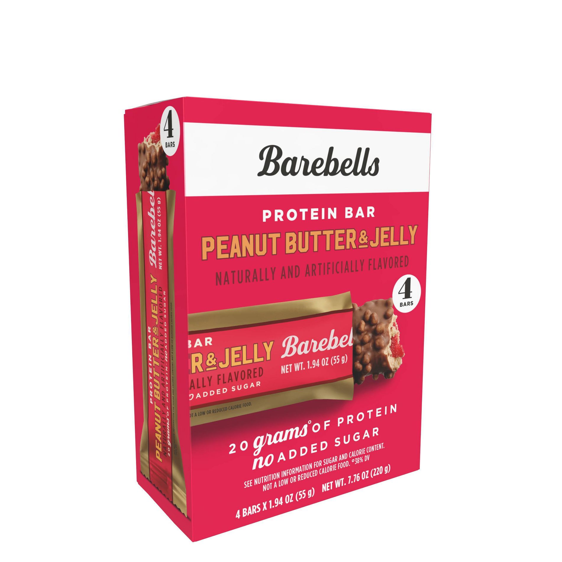 Barebells PB&J Nutrition Protein Bars - 20g Protein - 7.76oz/4pk
