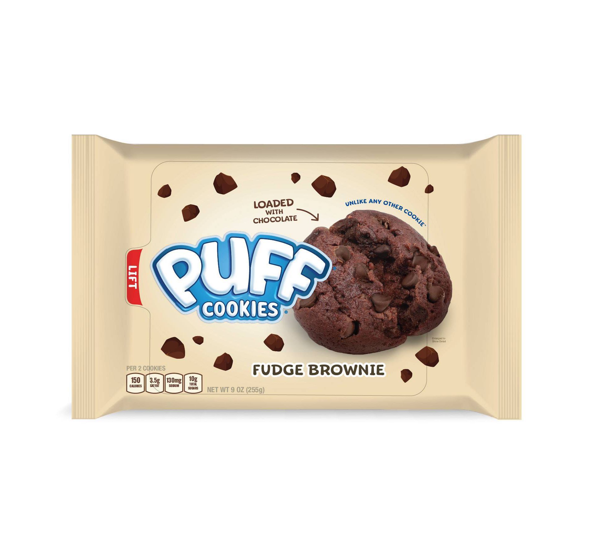 Puff Cookies Fudge Brownie - 9oz
