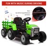 12V Kids Ride On Tractor Battery Powered Electric Tractor w/ Trailer Toddlers，Remote Control, 2+1 Gear Shift, EVA Treaded Tires, LED Lights, MP3, USB - 2 of 4