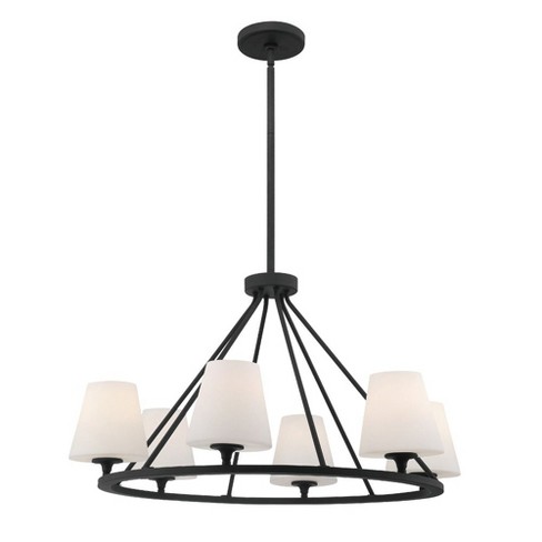 Crystorama Lighting Keenan 6 - Light Chandelier in  Black Forged - image 1 of 3