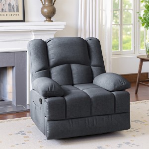 MAYEERTY Dark Gray Oversized Rocking Recliner Chair - For Adults & Living Room - 1 of 4