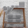 BRINJOY Light Grey Luxury Bath Towel Set of 8 - 100% Turkish Cotton Super Absorbent, 2 Luxury Bath Towels 700GSM, 2 Hand Towels, 4 Washcloths - 2 of 4