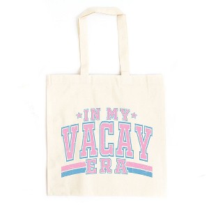 City Creek Prints In My Vacay Era Canvas Tote Bag - 15x16 - Natural - 1 of 2