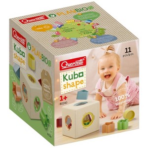 Quercetti: PlayBio Kubo Shape - 11pc Cube Block Toy, Shape & Size Matching - 1 of 4