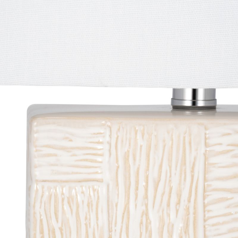 SAGEBROOK HOME 31&#39;&#39; Ceramic Textured Table Lamp White, 4 of 8