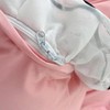 Light Pink Full Duvet Cover Set with Ruffles and Bowtie, 3 Pieces, Zipper Closure, Pillowcase Included - 4 of 4
