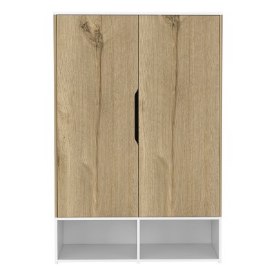 Tiramisubest Multicolor Rosie Armoire ¨C Mid-Sized Free-Standing Wardrobe Closet with Ample Storage Space