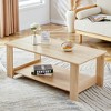 NicBex 2-Tier Rectangle Coffee Table Center Dining Table with Open Shelf for Living Room - 2 of 4