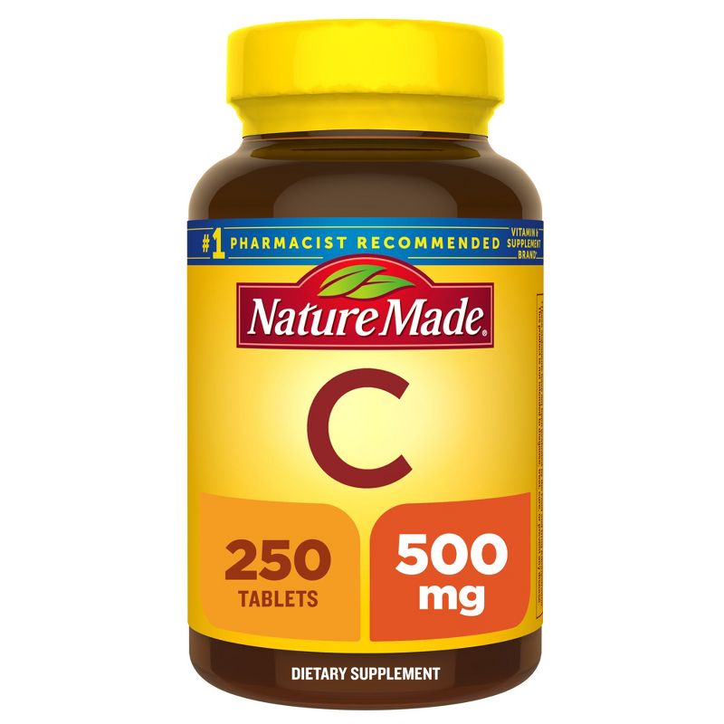 Nature Made Vitamin C 500mg Immune Support Supplement Caplets - 250ct, 1 of 12