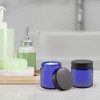 Cornucopia Brands 4oz Cobalt Blue Glass Straight Sided Cosmetic Jars 12pk; 120 ml. Capacity, BPA-Free Lids - 2 of 4