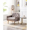 NicBex Tufted Accent Chair,Upholstered Living Room Chairs with Mid-Height Backrest and Metal Legs,Comfy Armchair,Accent Chairs for Living Room - image 2 of 4