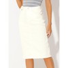 INSPIRE CHIC Women's Casual High Waist Back Slit Short Denim Skirts - 2 of 4