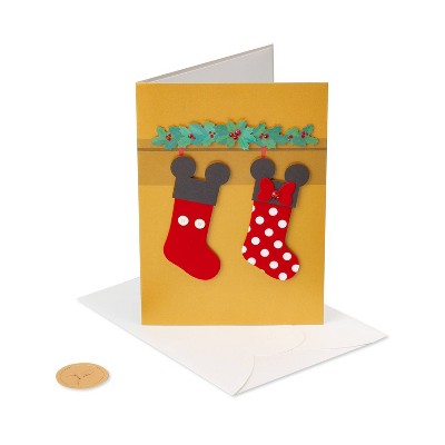Christmas Card Mickey Mini Stockings - PAPYRUS
