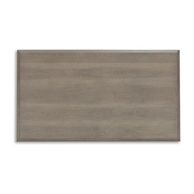 Gray Rectangular Wood Coffee Table with Storage