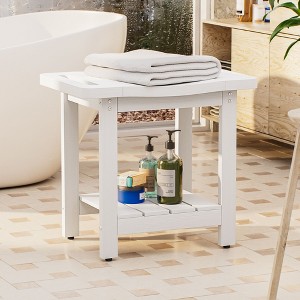 Sonkuki HIPS Waterproof Shower Benches for Inside with Shower Head Holder for Spa, Bath, Shaving Legs - 1 of 4