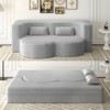 KWPZQEB Convertible Folding Sofa Bed, Corduroy Fabric Foam-Filled Couch with 2 Pillows, Modern Folding Loveseat Sofa for Living Room, Bedroom - 3 of 4