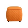 DOMETOUR Cat-Scratch Leather Square Low Stool for Living Room - 3 of 4