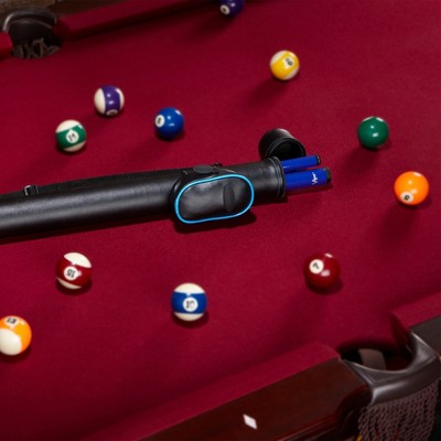 Casemaster Q-Vault Supreme Black and Blue Leatherette Cue Case
