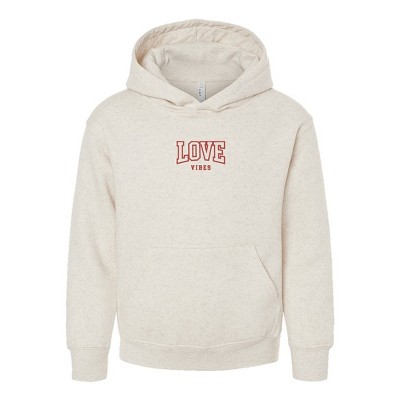 The Juniper Shop Embroidered Varsity Love Vibes Youth Graphic Hoodie