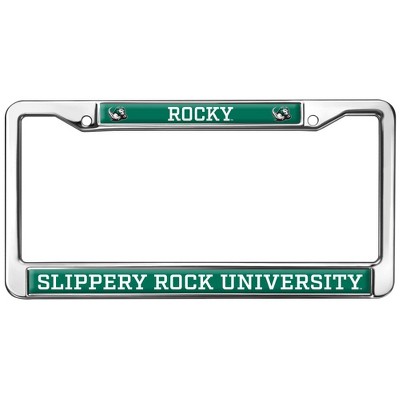 Slippery Rock University Mascot Full Size Standard License Plate Metal Frame