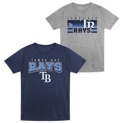 MLB Tampa Bay Rays Toddler Boys' 2pk Gray T-Shirt