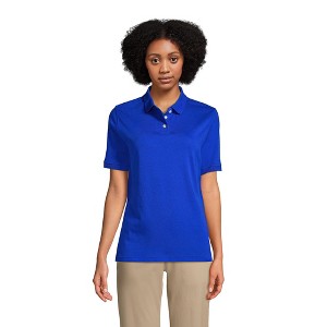 Lands' End School Uniform Women's Short Sleeve Interlock Polo Shirt - 1 of 4
