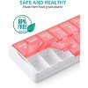 TookMag Weekly Medicine Pill Organizer Twice a Day, Easy Fill AM/PM Pill Box, Quick-Refill 7 Day Pill Cases for Vitamin,Fish Oil, Supplements, Black - 4 of 4