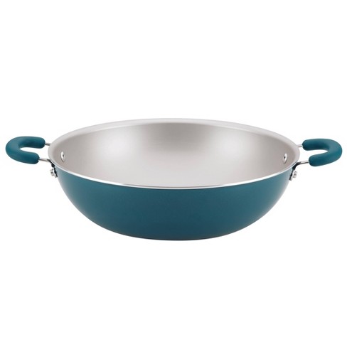 Source cast iron Chinese cooking ware heavy duty non stick indian kadai wok  with 12 inch on m.