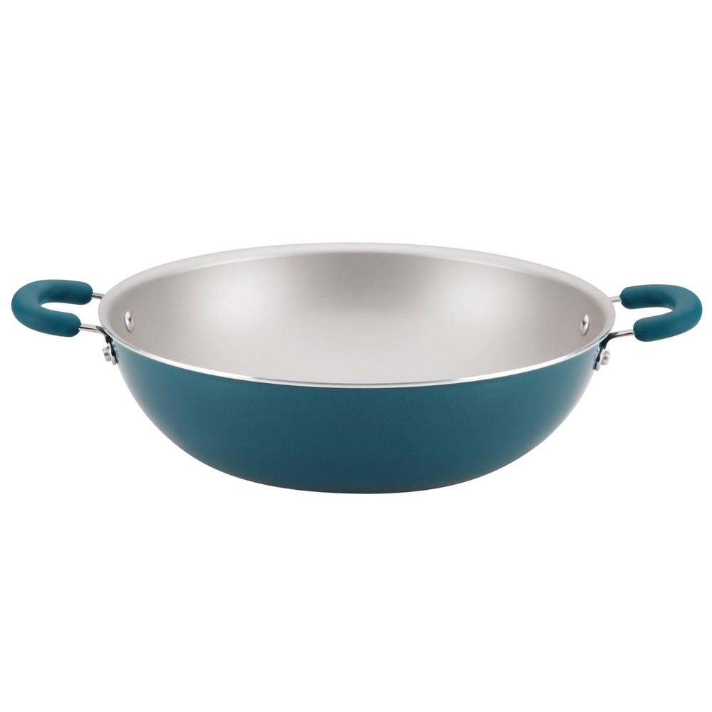 Rachael Ray Create Delicious 14.3 Aluminum Nonstick Wok Teal