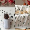 Christmas Flannel Blanket Throw, Ropeway Skiing Soft Fuzzy Plush CozyBlankets for Couch Sofa Bed Lounging Christmas Gift. - 3 of 4