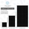 White Classic Luxury 100% Cotton 8 Piece Towel Set - 4x Washcloths, 2x Hand, and 2x Bath Towels - 3 of 4