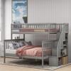 NicBex Twin over Full Stairway Loft and Bunk Bed with Storage,with Safety Guardrails,for Kids Teens Adults - 2 of 4