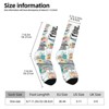 Floral Book Women Printed Crew Socks Funny Funky Socks Soft Polyester Novelty Gifts for Artists Men - 2 of 4