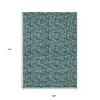Teal Blue Aqua And Ivory Floral Washable Indoor Outdoor Area Rug - 3 of 4