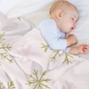 FIONECA Pink And Gold Snowflake Printed Cozy Fleece Blanket Christmas Holiday Decor Soft Warm Throw Blanket 30x40 inches - 4 of 4