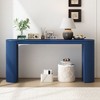NicBex Console Table with Vertical Stripe Design,Entryway Table with Curved Design,Modern Couch Table for Living Room,Navy - 2 of 4