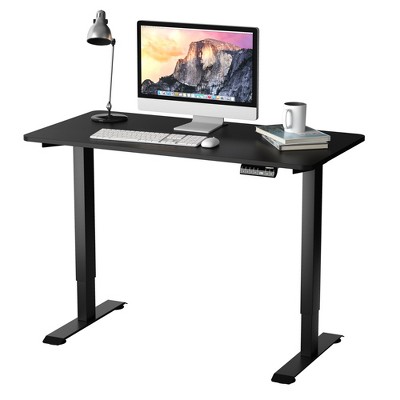 Costway 48 in. Rectangular Brown Electric Wood Sit to Stand Desk Adjustable  Workstation Computer Desk w/Keyboard Tray JV10107CF - The Home Depot