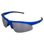 Global Vision Ambassador Motorcycle Glasses with Blue  Frame and Silver Lenses