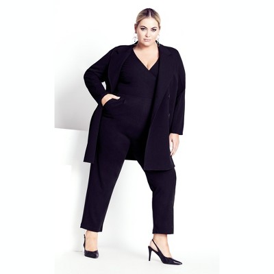 Navabi Kollektion | Womens Plus Size Take Me There Coat - Black - 20w ...
