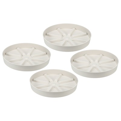 Unique Bargains Lightweight Sturdy Durable Stylish Appearance Plant Saucers 4 Pcs