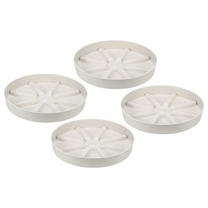 Unique Bargains Lightweight Sturdy Durable Stylish Appearance Plant Saucers 4 Pcs - 1 of 4