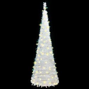 vidaXL Artificial Christmas Tree White PVC - 1 of 4