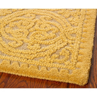Ivory Hand-Tufted Wool Rectangular Area Rug