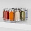LunaLulinlk Clear Plastic Low Wall Turntable Modular Storage System Organizer, 10" x 10" x 1.36" - 3 of 4