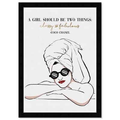 13" x 19" Classy Bath Motivational Quotes Framed Wall Art White - Wynwood Studio: Inspiring Bathroom Decor