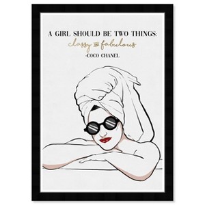 13" x 19" Classy Bath Motivational Quotes Framed Wall Art White - Wynwood Studio: Inspiring Bathroom Decor - 1 of 4