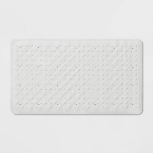 Rubber Non-slip Square Shower Mat With Microban White - Slipx Solutions :  Target